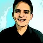a digital painting of a man smiling